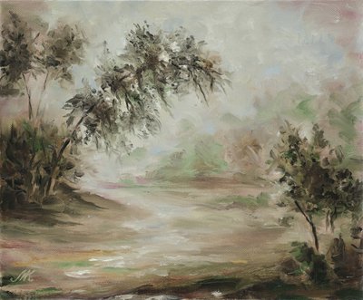 Paisaje brumoso sereno de Marina Kozyr