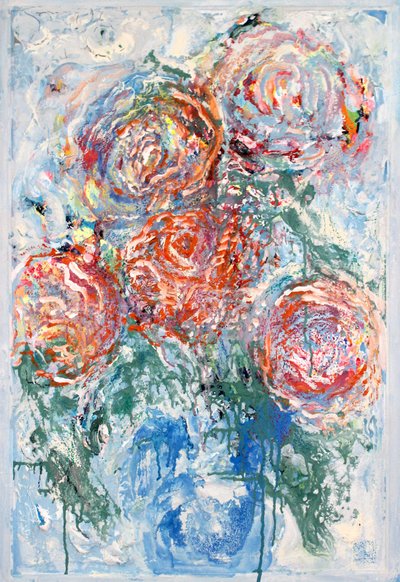 Abstracto floral vibrante de Marina Nelson