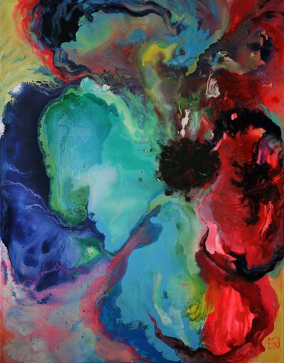 Abstracto fluido y vibrante de Marina Nelson