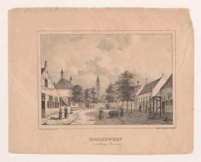 Vista del pueblo en Amerongen Hoogerwerf en el pueblo de Amerongen (título sobre objeto) de Marinus Adrianus van Straten