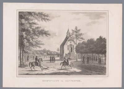 Vista de la guardia principal en Oosterwijk Hoofdwacht en Oisterwijk (título sobre el objeto) de Marinus Adrianus van Straten