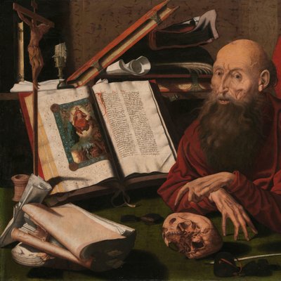 San Jerónimo en su estudio de Marinus van Reymerswale (attributed to)