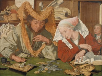 El comerciante y su esposa de Marinus van Reymerswale