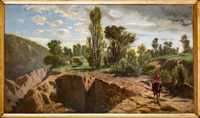 Paisaje con garibaldinos a caballo (óleo sobre lienzo) de Mario Di Scovolo