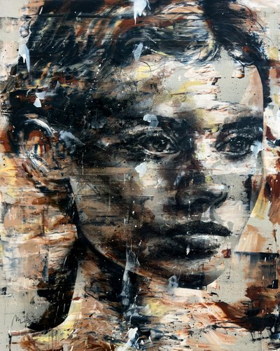 Acta Non Verba, 2022 (acrílico y óleo sobre lienzo invertido) de Mario Henrique
