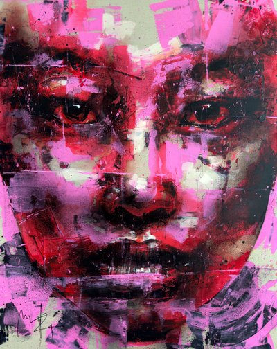 Allure, 2024 (acrílico y óleo sobre lienzo invertido) de Mario Henrique