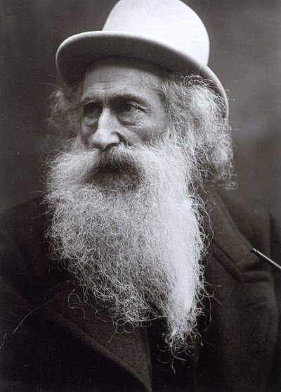 Retrato de medio cuerpo del anciano escultor Vincenzo Gemito de Mario Nunes Vais