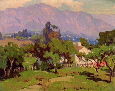 Paisaje del sur de California (óleo sobre lienzo) de Marion Kavanagh Wachtel