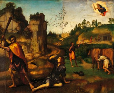Caín mata a Abel de Mariotto Albertinelli