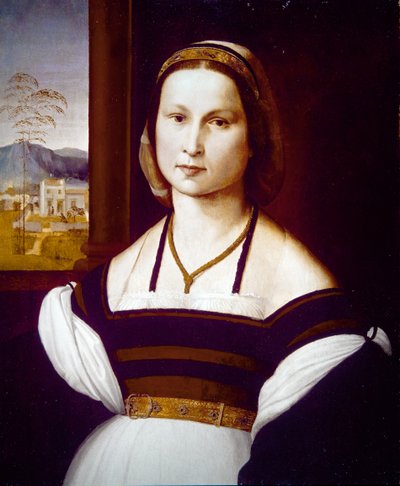 Retrato de una joven (sobre tabla) de Mariotto Albertinelli