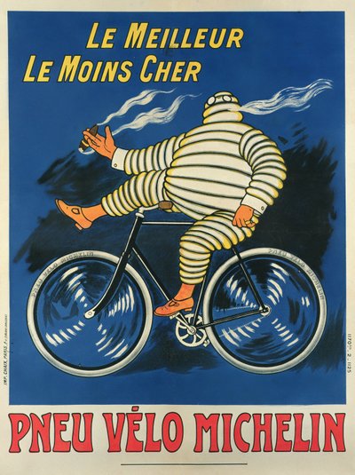 Cartel publicitario de los neumáticos Michelin, impreso por Chaix, París de Marius (1867 1946) Rossillon