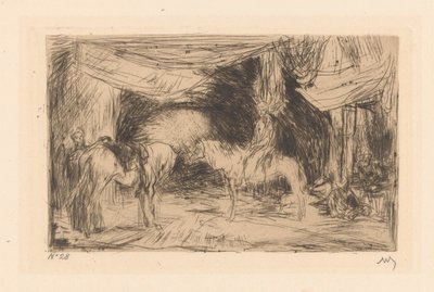 Bazar en Esmirna de Marius Bauer (signed by artist)