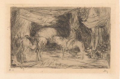 Bazar en Esmirna de Marius Bauer (signed by artist)