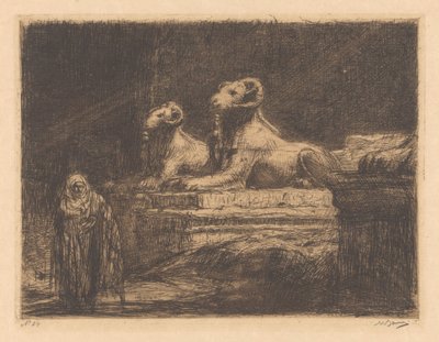 Guardias de templos egipcios de Marius Bauer (signed by artist)