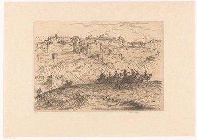 Jinetes en una colina de Marius Bauer (signed by artist)