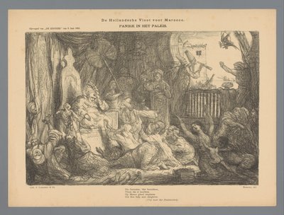 La flota holandesa para Marruecos. Pánico en el palacio (título sobre objeto) de Marius Bauer