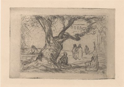 Figuras debajo de un árbol de Marius Bauer