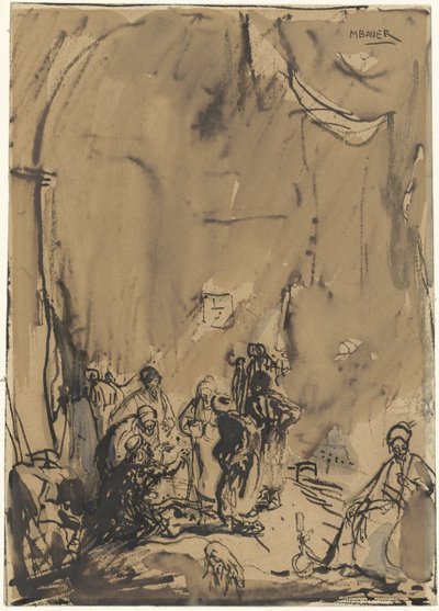 Grupo de orientales en una conversación ajetreada de Marius Bauer