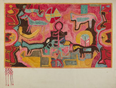 Alfombra enganchada, c. 1937 de Marjery Parish