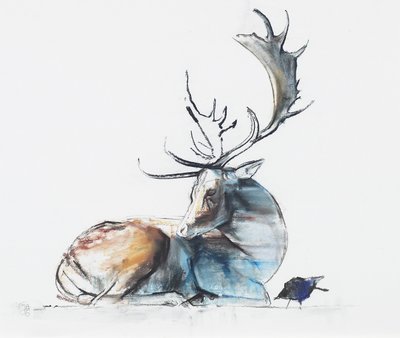 Ciervo y pájaro, 2006 de Mark Adlington