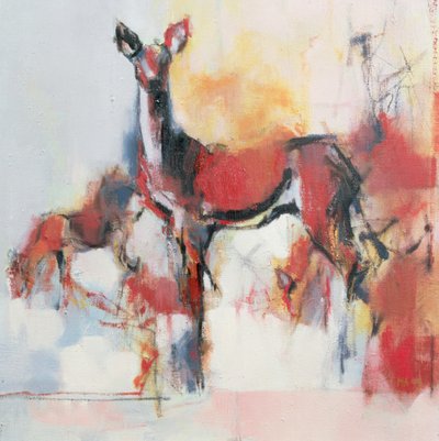 Ciervas en invierno, 1995 de Mark Adlington