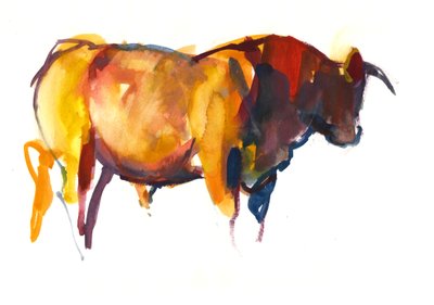 Toro al atardecer de Mark Adlington