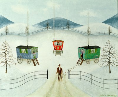 Caravanas gitanas en la nieve de Mark Baring
