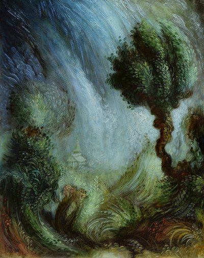 Tranquil Turmoil, 2022 (óleo sobre panel) de Mark Briscoe