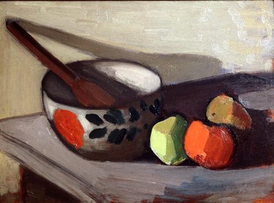 Cuenco, cuchara y manzanas de Mark Gertler