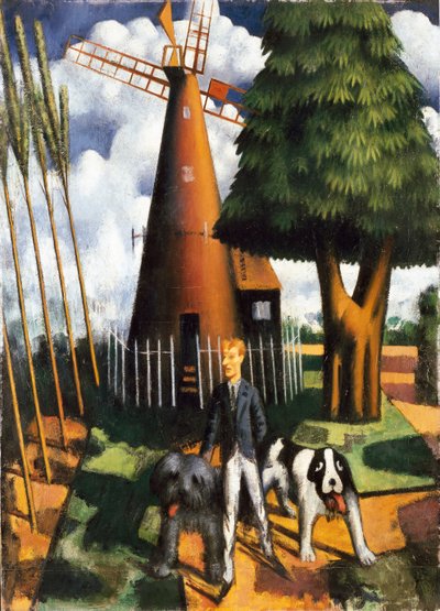 Gilbert Cannan y su molino, 1916 de Mark Gertler