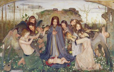 Madonna y el Niño con ángeles, c.1925 de Mark Lancelot Symons