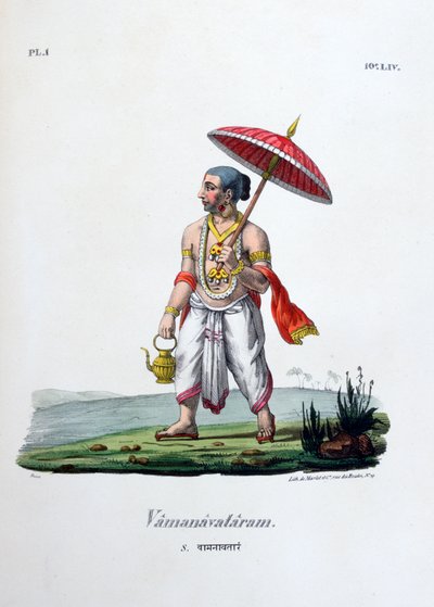 Vamanavataram enano, 1828 de Marlet et Cie