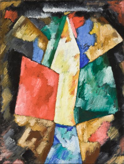 Abstracción; azul, amarillo y verde de Marsden Hartley