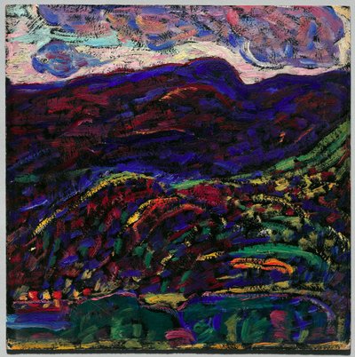 Kezar Lake, Autumn Evening, c.1910 (óleo sobre cartón) de Marsden Hartley