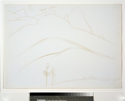 Paisaje de Montaña con Dos Pinos de Marsden Hartley