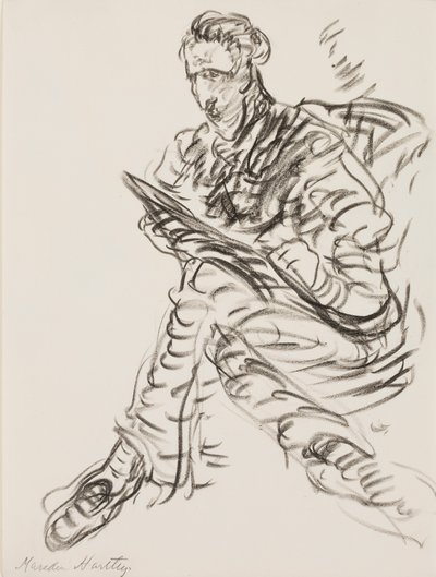 Autorretrato como Dibujante, c.1908 de Marsden Hartley