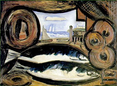 La Casa de los Peces, Nueva Inglaterra, 1934 de Marsden Hartley