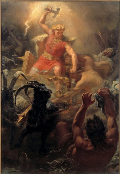La lucha de Thor con los gigantes de Mårten Eskil Winge