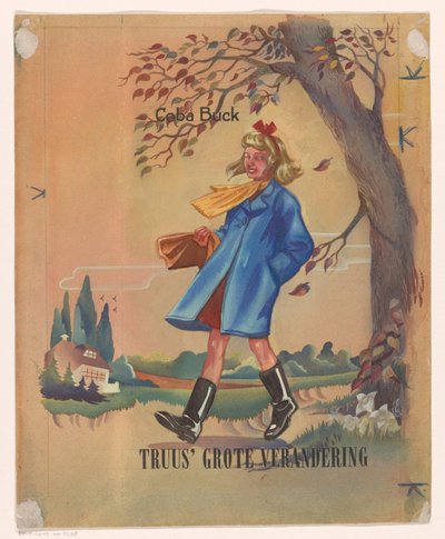 Diseño de banda para: Coba Buck, el gran cambio de Truus, 1948 de Marten Toonder