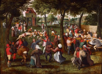 Baile nupcial al aire libre de Marten van Cleve