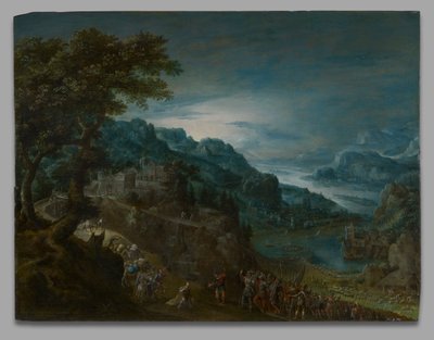 La reconciliación de Jacob y Esaú de Marten van Valckenborch