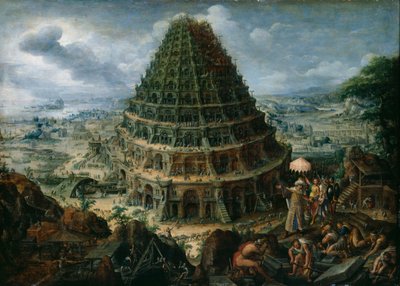 La Torre de Babel, 1595 de Marten Valckenborch  the van Elder