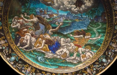 La masacre de los Niobides, detalle, c.1580 (objeto) de Martial Courteys