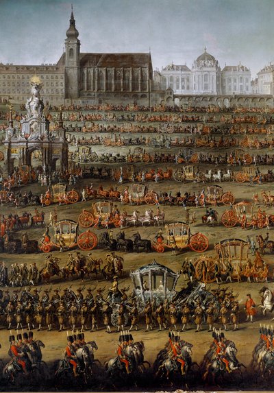 La llegada a Viena de la Princesa Isabel de Parma con motivo de su boda con el Emperador José II, el 05/10/1760 (detalle) de Martin (and studio) Mytens or Meytens