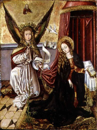 La Anunciación de Martin (follower of) Schongauer