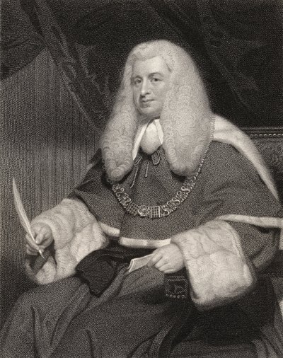 Lord Lloyd Kenyon, grabado por William Holl (1807-71) de 