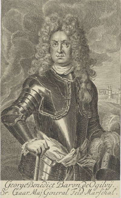 Georg Benedikt Freiherr von Ogilvy, Barón Ogilvy de Muirtown 1651-1710, 1705 de Martin Bernigeroth