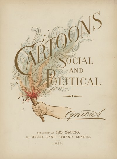 Ilustración de la portada para Cartoons Social and Political por Cynicus de Martin Cynicus Anderson
