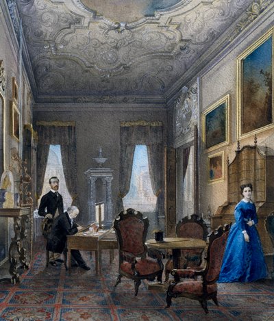Interior veneciano, acuarela de Don Martin (activo en 1896), Italia de Martin Don