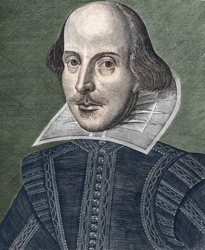 Retrato de William Shakespeare (1564 - 1616). de Martin Droeshout